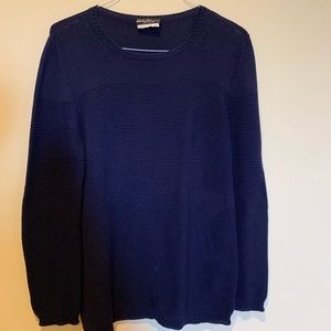 Ferragamo Navy 100% Cotton Sweater